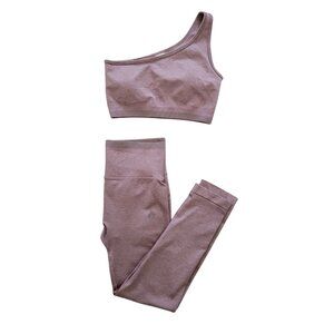 Ryderwear Excel One-Shoulder Sports Bra & Seamless High Waisted Legging Set S/M